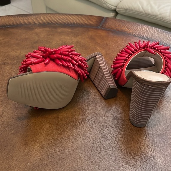 Charles David Women's Red Hottie Block Heel Sandals Size 6 M NEW WITHOUT BOX - Picture 5 of 6